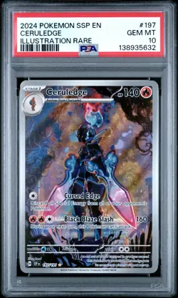 2024 POKEMON SSP EN-SURGING SPARKS 197 CERULEDGE ILLUSTRATION RARE PSA 10 - Image 1