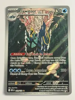 Clawitzer 141/132 Pokemon Me01: Mega Evolution Holo Illustration Rare IR - Image 1