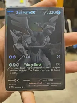 Pokemon TCG Zekrom ex 172/086 Black Bolt Black white Rare Holo - Near mint + - Image 1