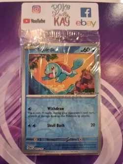 SV: 151 Squirtle Reverse holo Pokemon Center Stamped Promo Sealed 007/165 #3 - Image 1