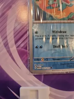 SV: 151 Squirtle Reverse holo Pokemon Center Stamped Promo Sealed 007/165 #3 - Image 5