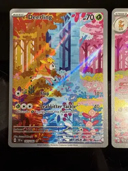 Pokemon TCG: Deerling 165/162 & Sawsbuck 166/162 Illustration Rare, NM+ - Image 2