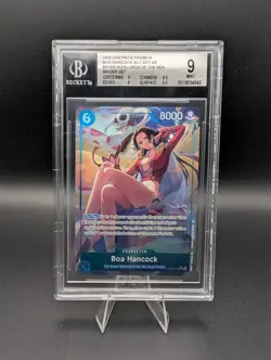 One Piece TCG Boa Hancock SR AA OP07-051 Seven Warlords of The Sea Binder BGS 9 - Image 1