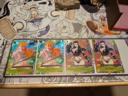 One Piece TCG 4x Card Lot: 2x Nami ST29-008+2x Nico Robin ST29-009 Star Parallel - Image 2
