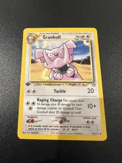 Granbull 37/111 Neo Genesis 1st Edition 2000 Pokemon Card Uncommon NM - Image 1