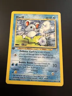 Marill 66/111 Neo Genesis 1st Edition 2000 Pokemon Card Common NM - Image 1