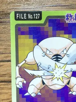 Pokemon Carddass Card Pinsir File No.127 Bandai Pocket Monsters 1997 Japan - Image 3