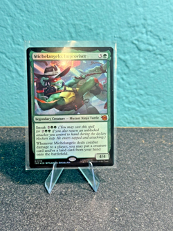 MTG Michelangelo, Improviser 119 Mythic Foil Teenage Mutant Ninja Turtles - Image 1