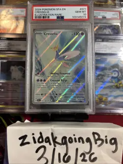 2024 Pokemon Cresselia Illustration Rare #071 – PSA 10 GEM MINT - Image 1