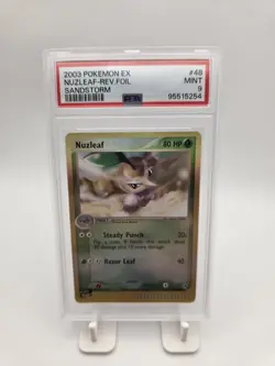 Nuzleaf PSA 10 MINT Pokemon ex Sandstorm 48/100 Nuzleaf Reverse Holo - Image 1