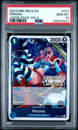 2023 ONE PIECE JUDGE PACK VOLUME 2 #077 PERONA - PSA 10 - Image 1