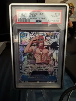 PSA 10 One Piece Portgas.D.Ace Manga SEC OP13-119 Carrying On His Will JPN - Image 1