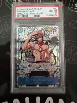 PSA 10 One Piece Portgas.D.Ace Manga SEC OP13-119 Carrying On His Will JPN - Image 2
