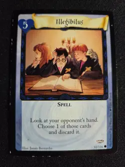 Harry Potter Trading Card Game Illegibilus Spell 92/116 Promo Stam - Image 1