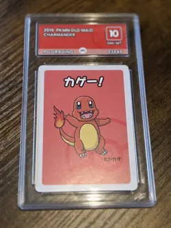 Charmander Old Maid Gem Mint 10 PG Grading Pokemon Card - Image 1