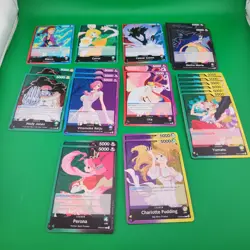 One Piece Trading Card Lot of 22 Leader Cards Mixed Sets - Image 1