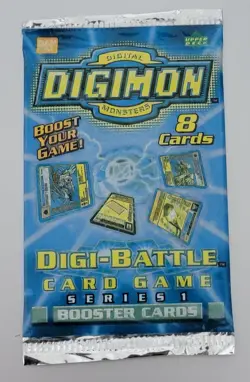 DIGIMON DIGI-BATTLE CARD GAME 2000 BAN DAI BOOSTER PACK SERIES 1 FACTORY SEALED - Image 1