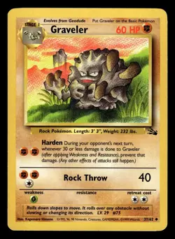 Graveler 37/62 Fossil Set Pokemon LP-EXC BUY 2 CARDS GET 1 FREE!! - Image 1