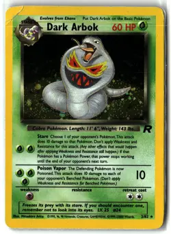 Dark Arbok ⭐ 2/82 Holo Rare Team Rocket 2000 Pokemon MP - Image 1