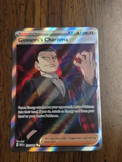 Giovanni's Charisma 197/165 Full Art Ultra Rare Scarlet & Violet 151 Card - Image 1