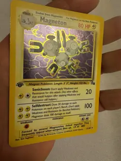 1999 Pokemon - 1st Edition Magneton Holo Rare - Fossil 11/62 WOTC - Image 3