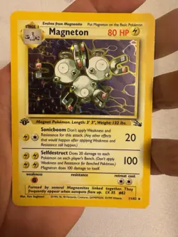 1999 Pokemon - 1st Edition Magneton Holo Rare - Fossil 11/62 WOTC - Image 4