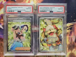 Pokemon Twilight Masquerade Growlithe Perrin Set PSA 10 Sequential - Image 1