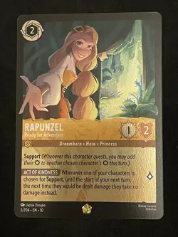 3/204 Rapunzel - Ready for Adventure LEGENDARY FOIL Disney Lorcana Set 10 - Image 1