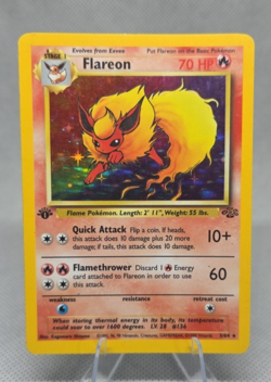 Flareon 3/64 1st Edition Holo Rare - Pokemon Jungle MP Card - Image 2