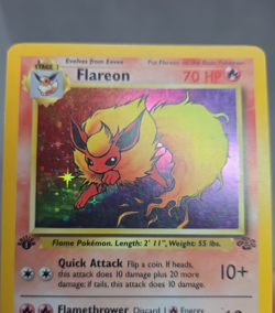 Flareon 3/64 1st Edition Holo Rare - Pokemon Jungle MP Card - Image 5
