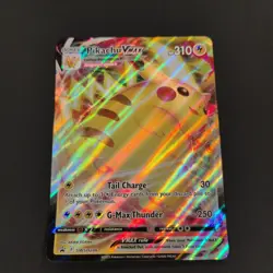 Pikachu VMAX SWSH286 Jumbo Oversized LP Regular Holofoil Pokemon Card - Image 1