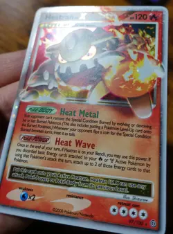 Heatran LV.X 97/100 Stormfront Holo Pokemon Card VLP - Image 3