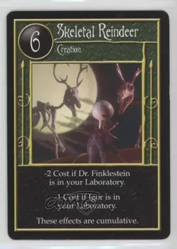 2005 The Nightmare Before Christmas Trading Card Game Skeletal Reindeer - Image 1