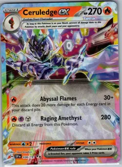 Ceruledge ex 036/191 SV08: Surging Sparks - Pokemon Card - NM - Image 1