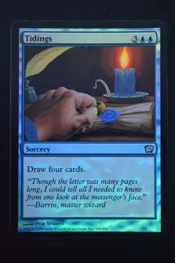 Magic The Gathering MTG TIDINGS FOIL Ninth Edition LP Lightly Played - Image 1