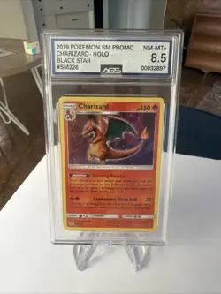 Charizard SM226 HOLO RARE Black Star Promo Pokemon 2019 AGS~ 8.5 NM+ - Image 1