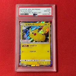 PSA 10 Pikachu 242/SM-P Promo Pokemon Card Authentic Graded Mint - Image 1