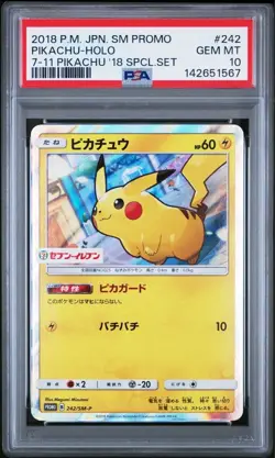 PSA 10 Pikachu 242/SM-P Promo Pokemon Card Authentic Graded Mint - Image 4