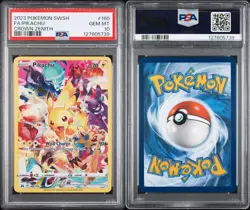 2023 POKEMON SWORD & SHIELD CROWN ZENITH #160 FULL ART/PIKACHU PSA 10 - Image 1