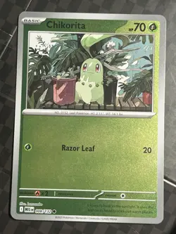 Reverse Holo Chikorita 008/132 Common ME01: Mega Evolution Pokemon NM - Image 1