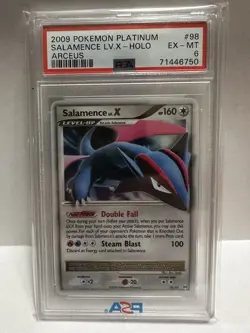 2009 POKEMON PLATINUM ARCEUS #98 SALAMENCE LV.X-HOLO PSA 6 SWIRL - Image 1