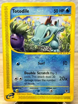 Expedition Base Set Totodile 134/165 Common Pokemon MP - Image 1