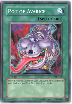 Yugioh - Pot of Avarice SD10-EN030 1st Edition - Structure Deck: Machine Re-Volt - Image 1