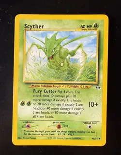Scyther 46/75 Neo Discovery Regular Uncommon Card Pokemon TCG - Image 1