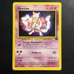 Pokemon Vintage Promo Mewtwo #3 WotC Black Star Kid’s WB Movie Promo Card - Image 1