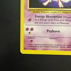 Pokemon Vintage Promo Mewtwo #3 WotC Black Star Kid’s WB Movie Promo Card - Image 5