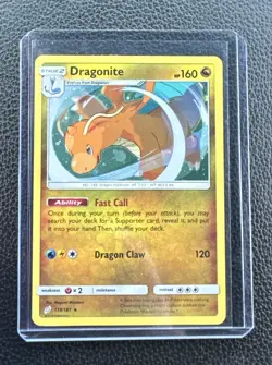 Pokemon TCG Dragonite Team Up 119/181 Cosmos Holo Rare Promo Card NM - Image 1