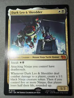 1x MTG TMNT Mythic rare Dark Leo & Shredder #0142 NM x1 - Image 2