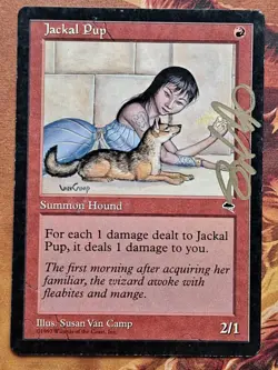 Mtg Tempest Autographed Jackal Pup x4 - Playset! Susan Van Camp - Image 2