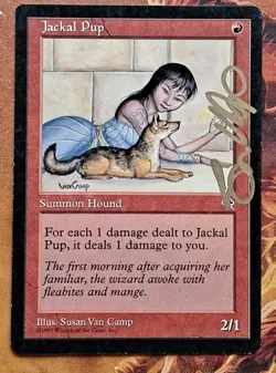Mtg Tempest Autographed Jackal Pup x4 - Playset! Susan Van Camp - Image 4